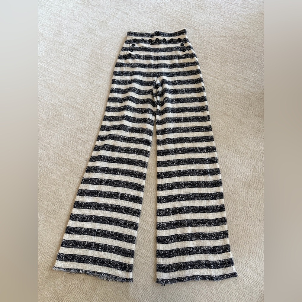 Dolce & Gabbana Black and White Tweed Pants